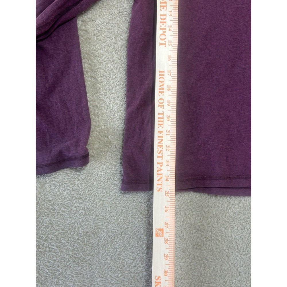 PrAna Men's Small Hooded Long Sleeve T-Shirt Organic Cotton Blend‎ Purple Maroon - Picture 3 of 6